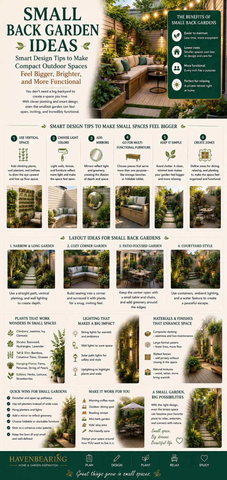🦋 Small Back Garden Ideas: Smart Design Tips to Make Compact Outdoor Spaces Feel Bigger, Brighter, and More Functional