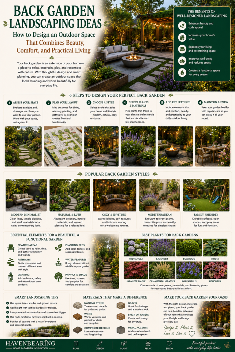 🦋 Back Garden Landscaping Ideas: How to Design an Outdoor Space That Combines Beauty, Comfort, and Practical Living