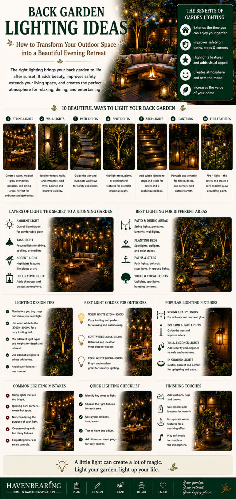 🦋 Back Garden Lighting Ideas: How to Transform Your Outdoor Space into a Beautiful Evening Retreat