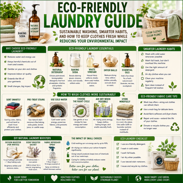 🦋 Eco-Friendly Laundry Guide: Sustainable Washing, Smarter Habits, and How to Keep Clothes Fresh While Reducing Your Environmental Impact