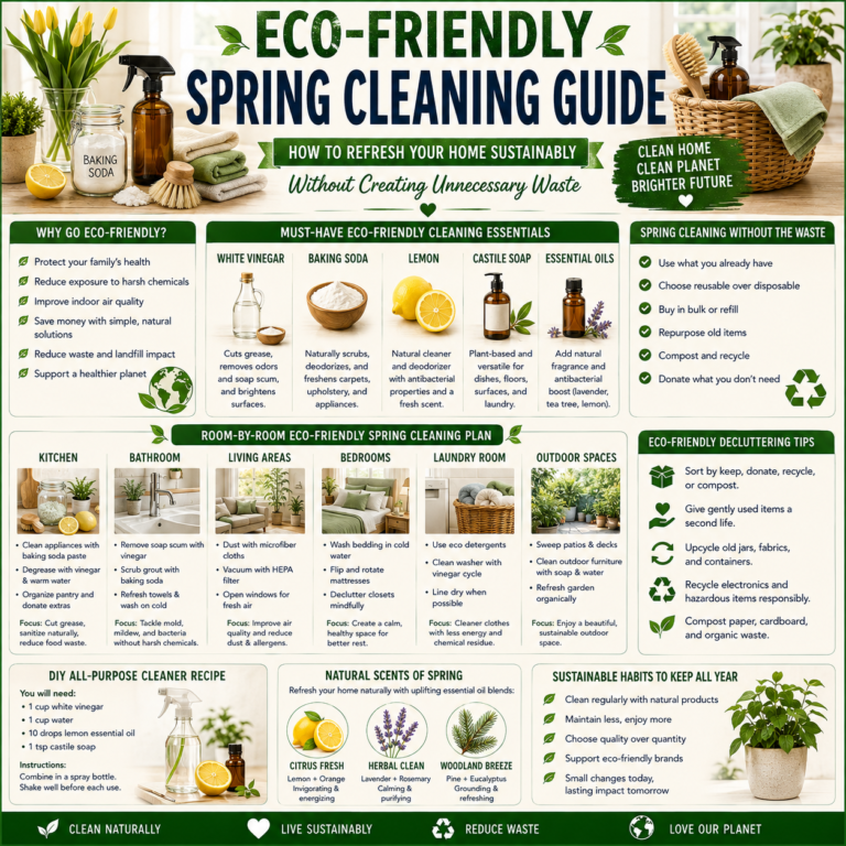 🦋 Eco-Friendly Spring Cleaning Guide: How to Refresh Your Home Sustainably Without Creating Unnecessary Waste