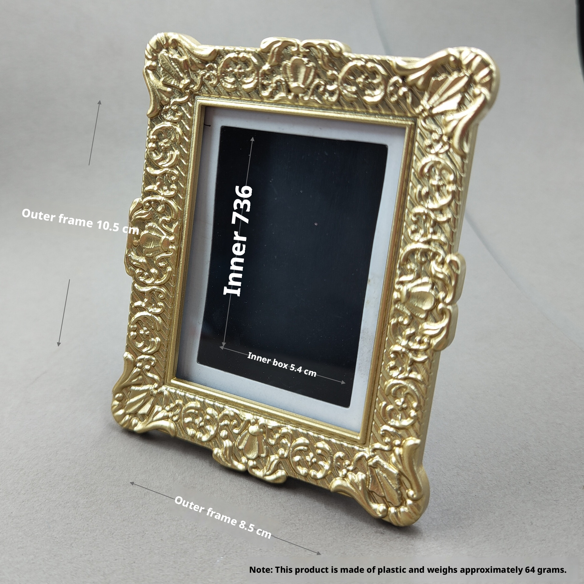 Photo frame refrigerator sticker-obtuse angle flower-black-9.1 * 11.8cm-1 piece - Image 9