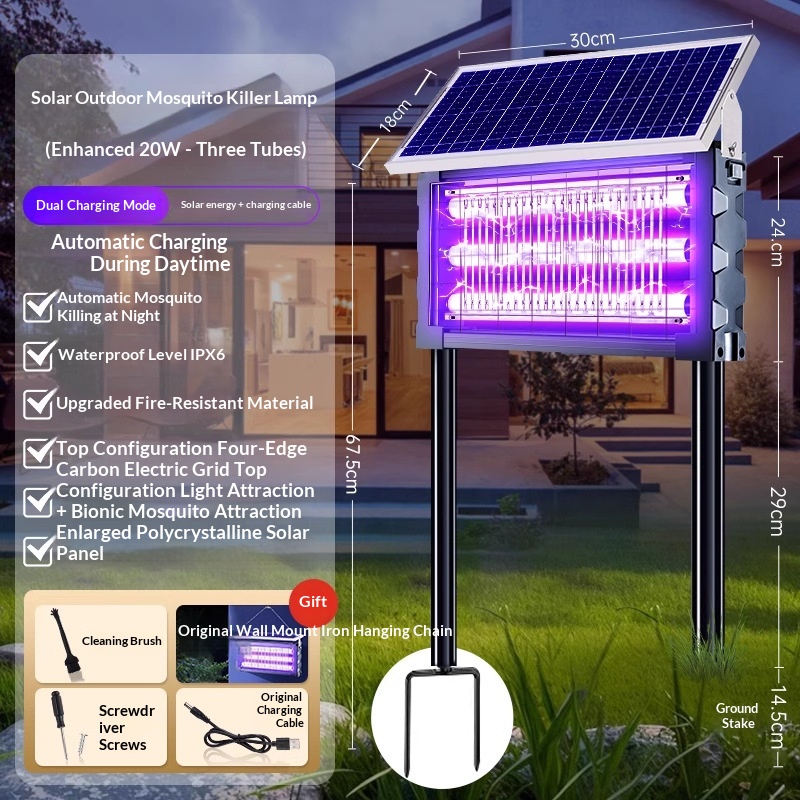 Solar-powered Outdoor Mosquito Killer Lamp
