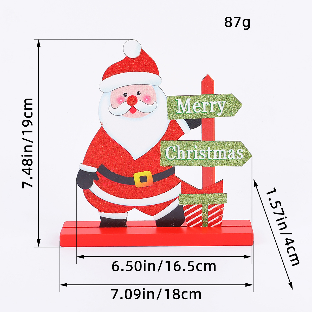 Creative Wooden Santa Claus Desktop Ornament Decoration