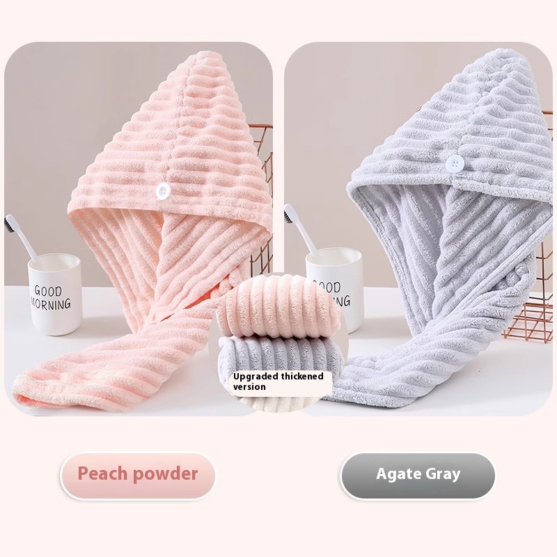 Candy Velvet Hair-drying Cap Thick Absorbent Headscarf - Image 6