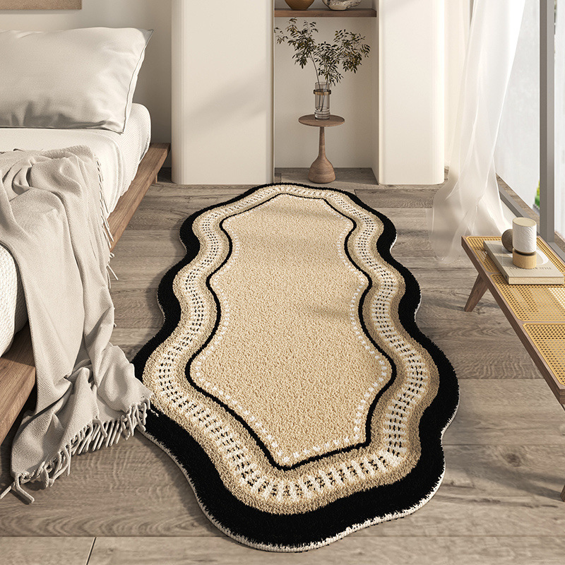 Japanese-style Household Bedroom Irregular-shaped Cashmere-look Modern Minimalist Floor Mat - Image 2