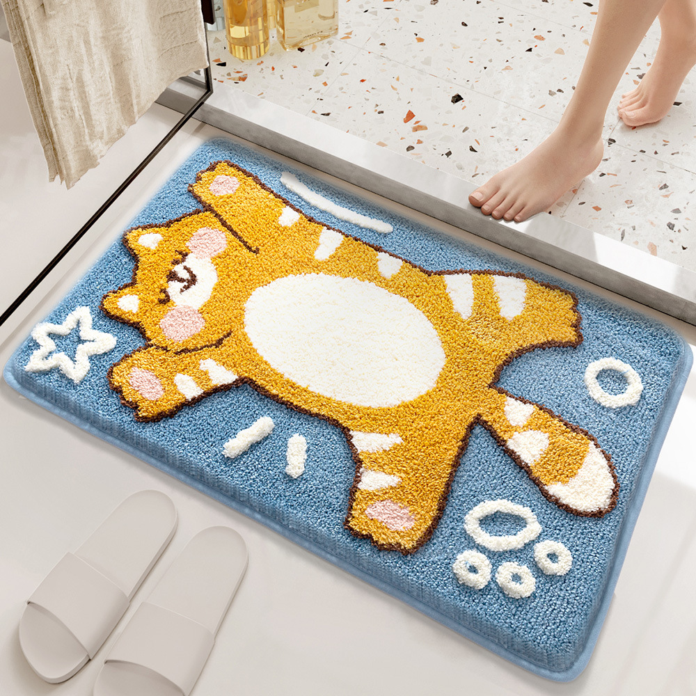 Flocked Home Doormat Bathroom Rug Absorbent Non-slip Mat Bedroom Foot Pad - Image 12