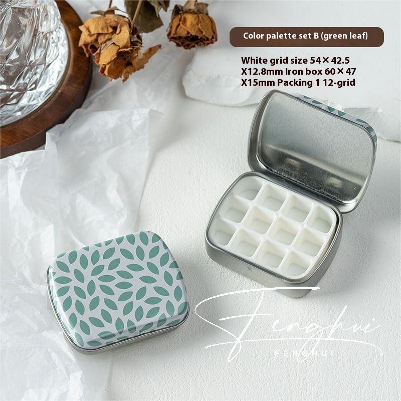 Manicure Watercolor One-piece Flip Small Iron Box 24-piece Portable Mini Palette - Image 2