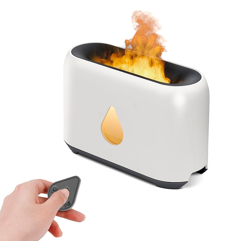 Two-color Aroma Diffuser Home Office Desk Surface Panel 3D Flame Humidifier - Image 2