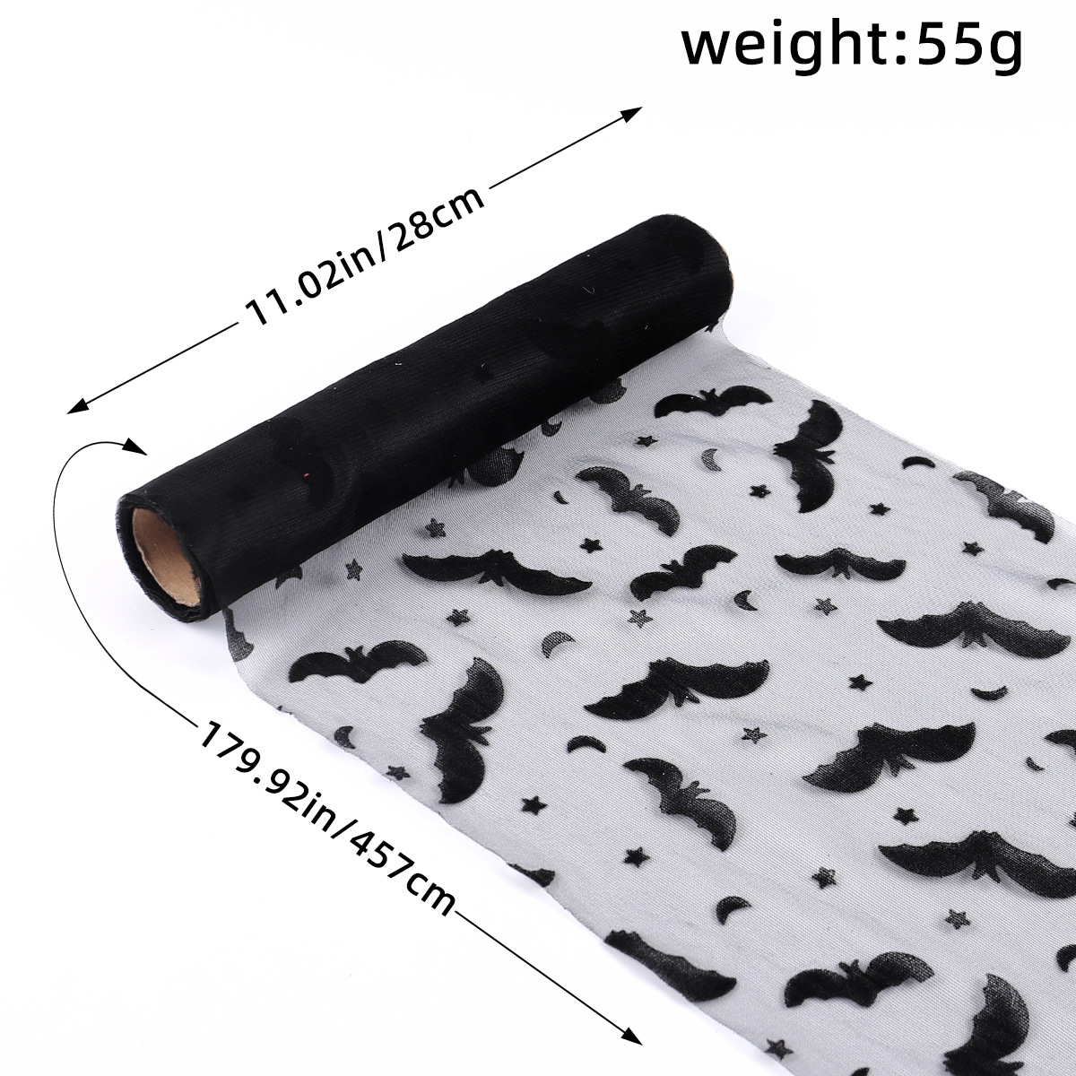 Halloween Bat Spider Mesh Roll Placemat Table Runner