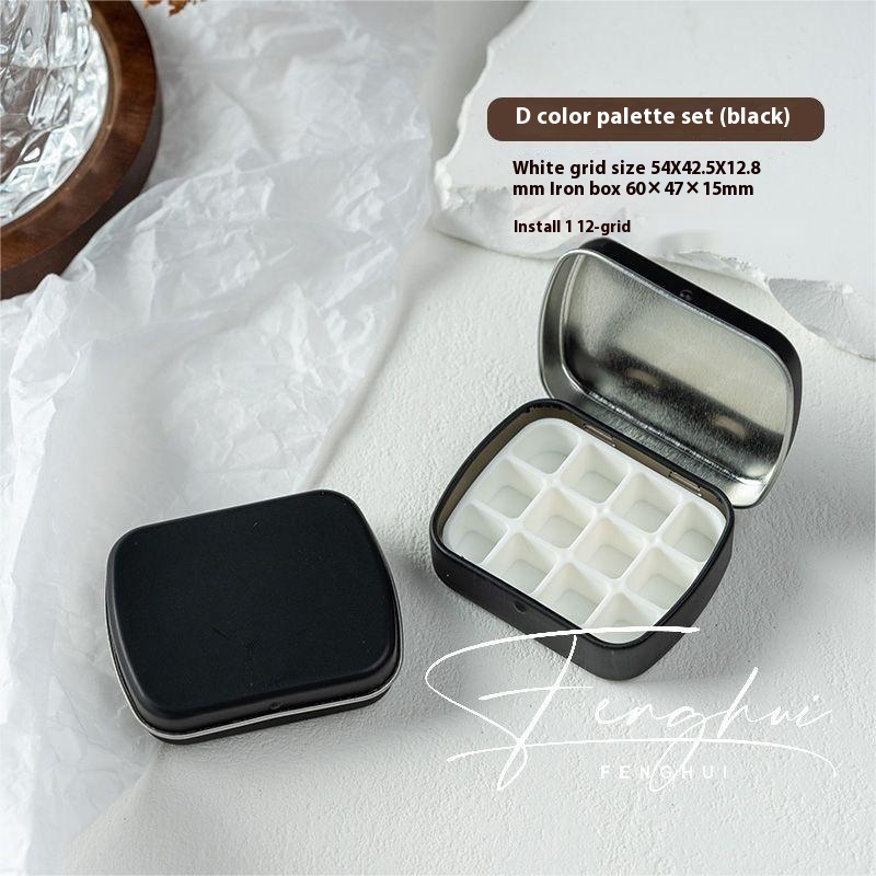 Manicure Watercolor One-piece Flip Small Iron Box 24-piece Portable Mini Palette - Image 4