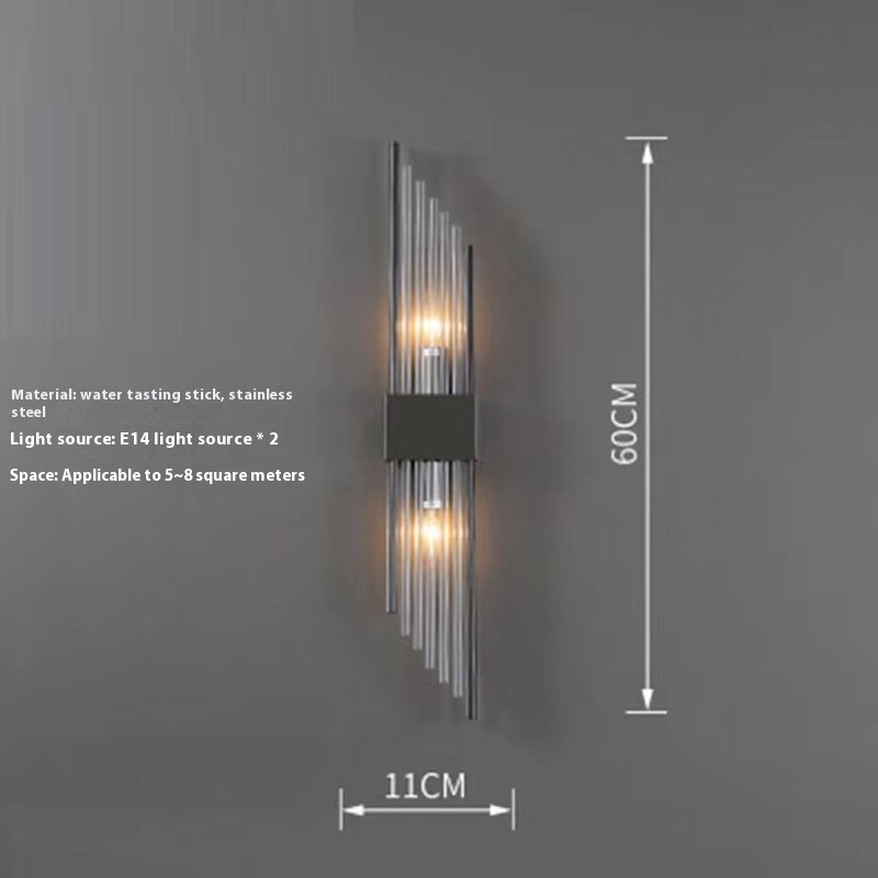 Crystal Wall Lamp Living Room Background Wall Stairs Aisle Light - Image 8