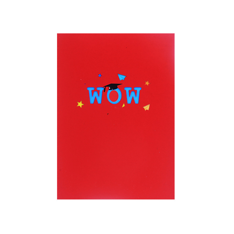 Pop-up Color Printing Graduation Season Popup Greeting Card