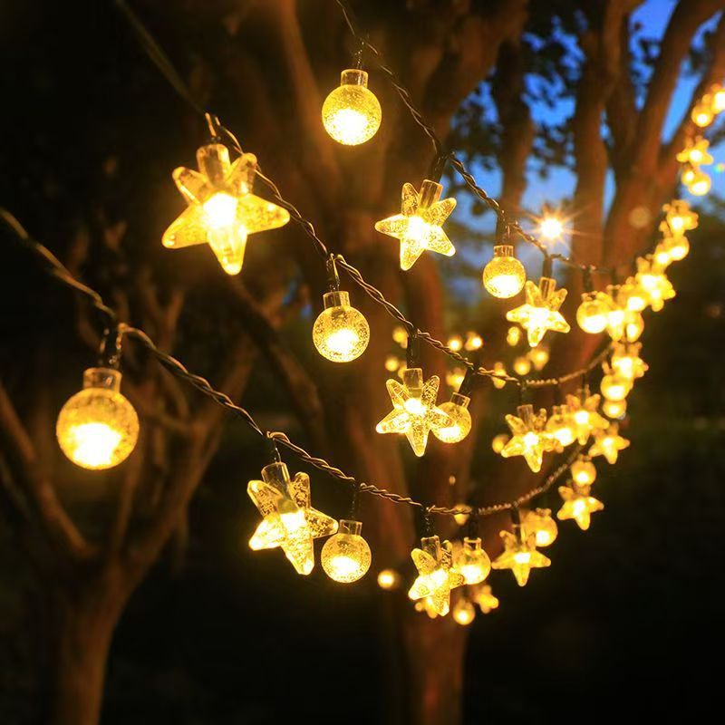 Christmas LED Solar-Powered Patio Light String