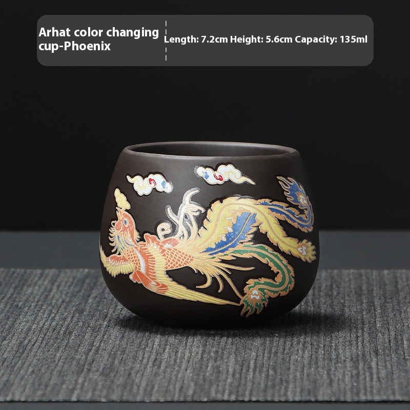 Fengming Changes Color With Heat Purple Sand Tea Cup - Image 4