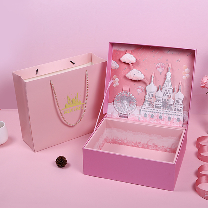 Hand Gift Packaging Box Birthday Gift Bag Box Customization - Image 2