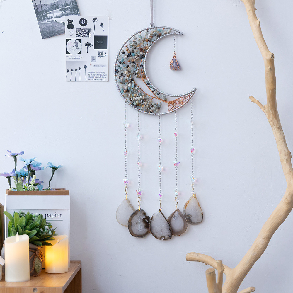 Natural Agate Crystal Crushed Stone Dream Catcher - Image 15