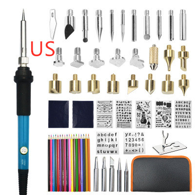 Electric iron set 28 pieces of adjustable temperature brush - Image 15