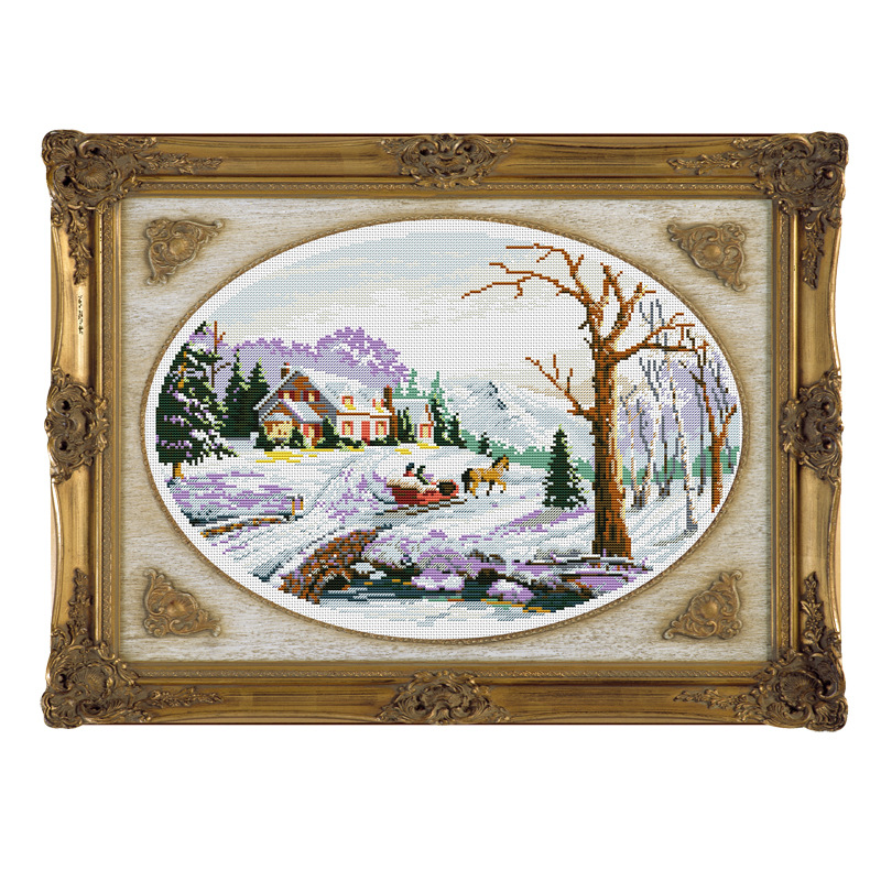 Living Room Diy Printed Cloth New Cross Stitch Material Package
