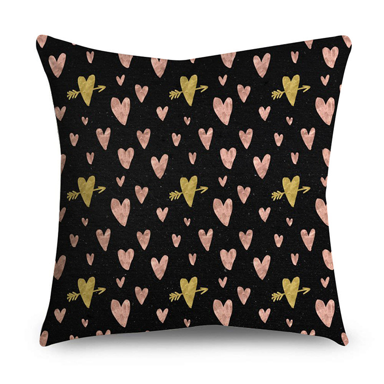 Rose Gold Polyester Pillow Cover Black Gold Element Cushion Throw Pillowcase - Image 10