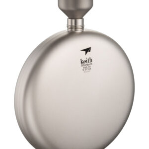Outdoor portable round pure titanium hip flask