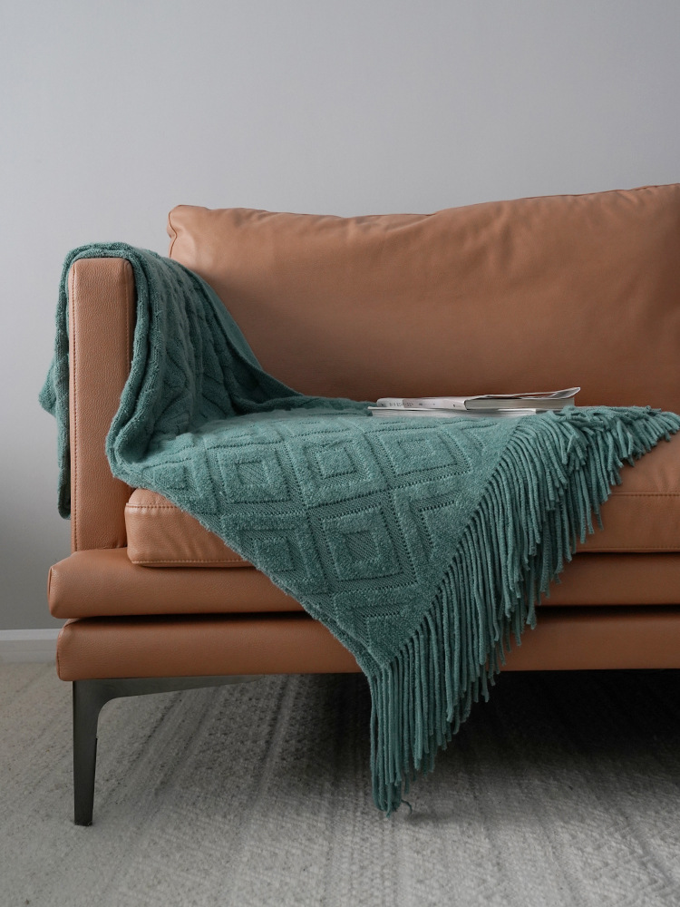 Jacquard Knitted Bed Runner Acrylic Fiber Cover Blanket Sofa Cover - Image 6