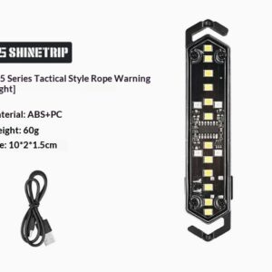 Wind Rope Warning Light Camping Ambiance Portable Installation Bidirectional Magnetic Attachment