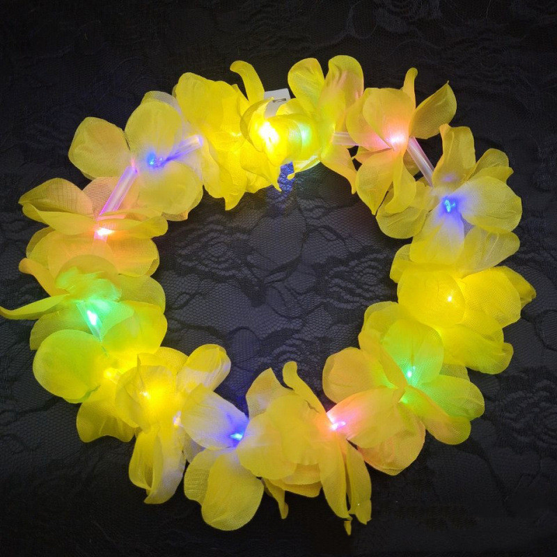 Handmade Polyester Luminous Hawaiian-style Colorful Garland - Image 2
