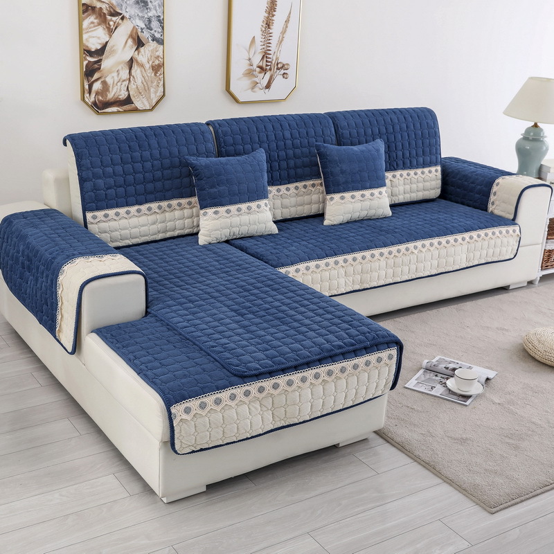Plush Cloth Art Anti-slip Simple Nordic Whole Package Universal Sofa Cover