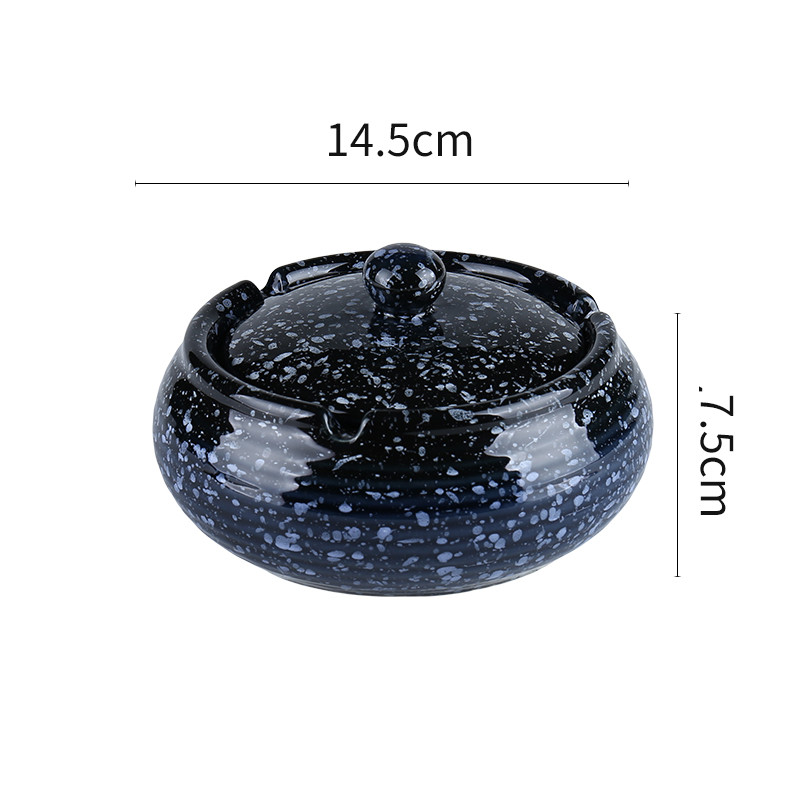 Japanese Retro Commercial Restaurant Ashtray Large KTV Hotel Decoration Homestay Hotel Hotel Smoke Cup With Lid - Image 4