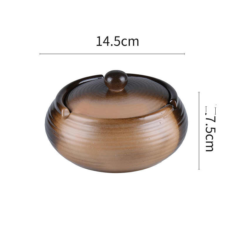 Japanese Retro Commercial Restaurant Ashtray Large KTV Hotel Decoration Homestay Hotel Hotel Smoke Cup With Lid - Image 3