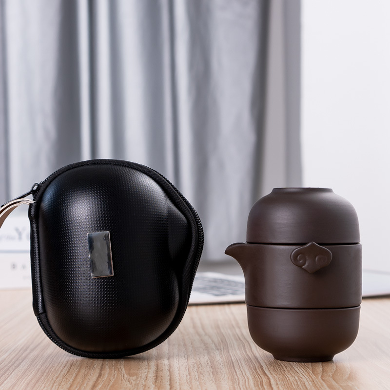 Travel Tea Set Zisha Quick Guest Cup One Pot And Two Cups Outdoor - Image 3