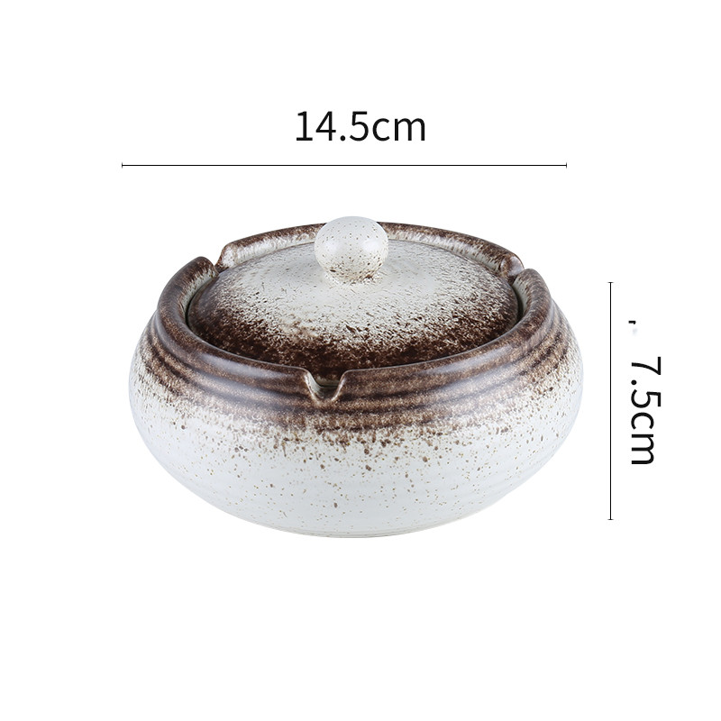 Japanese Retro Commercial Restaurant Ashtray Large KTV Hotel Decoration Homestay Hotel Hotel Smoke Cup With Lid - Image 2