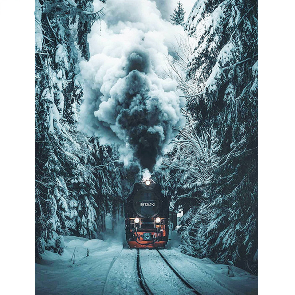 Diamond Painting Full Of Diamond Train New Home Decoration Painting