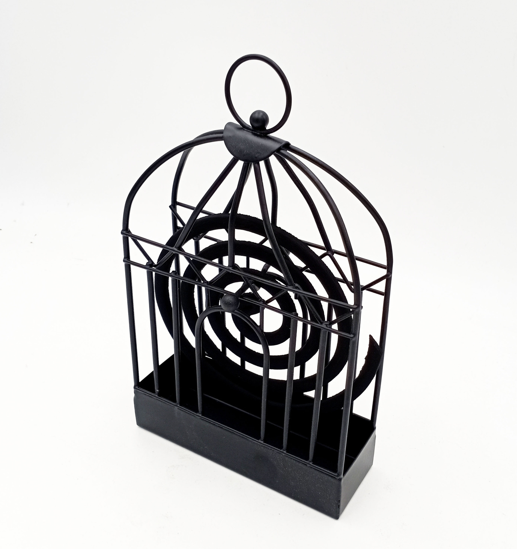 Nordic Style Birdcage Mosquito Coil Holder Golden Mosquito Coil Tray - Image 2