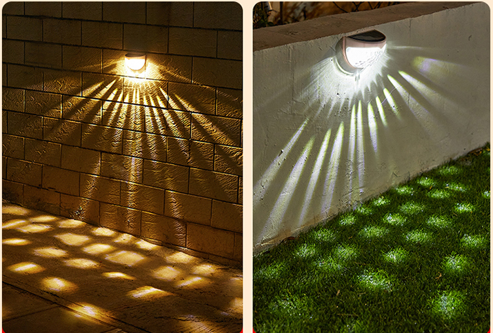 Led Solar Outdoor Garden Decoration New Stair Light Solar Light And Shadow Night Light Solar Wall Light - Image 2