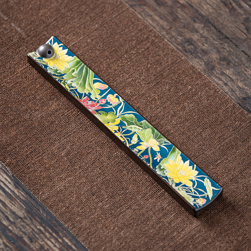 Enamel Wire Incense Burner Incense Insert Ornaments Ceramic Creative Tea Ceremony Enshrines Antique Lying Incense Burner Household Cloisonne Sandalwood Incense Burner - Image 3
