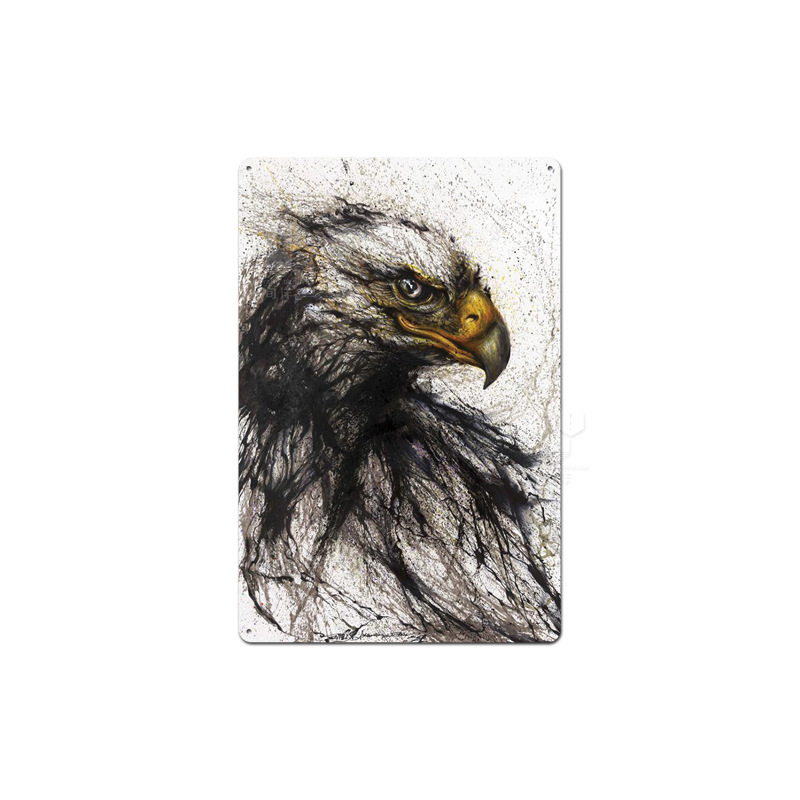 Retro Tin Painting Animal Column Decoration Painting Bar Cafe Mural Background Wall - Image 3