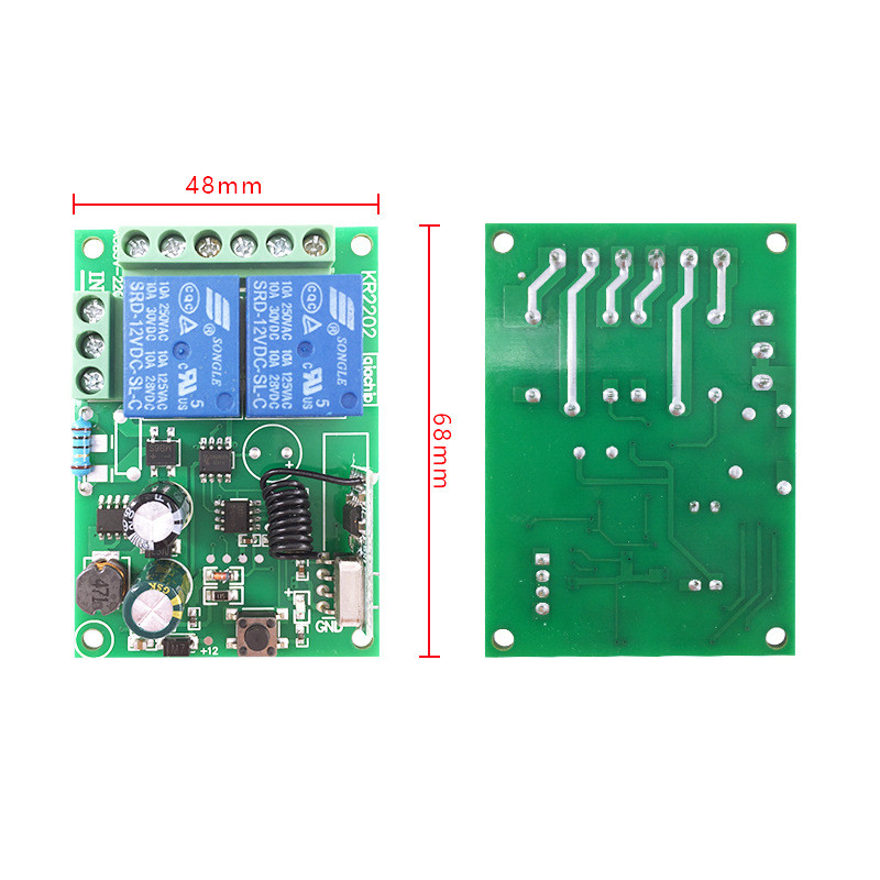 Set Inching Mode Of 220 V Two Channel Wireless Remote Control Switch Ac Motor Forward And Reverse Control Receiver
