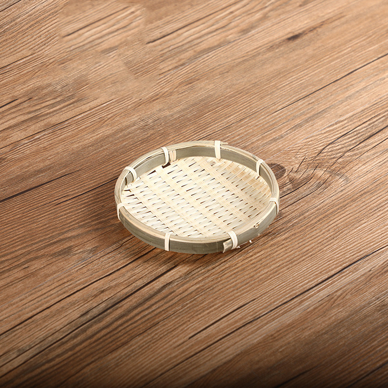 Handmade Bamboo Woven Fruit Basket Creative Household Storage Basket