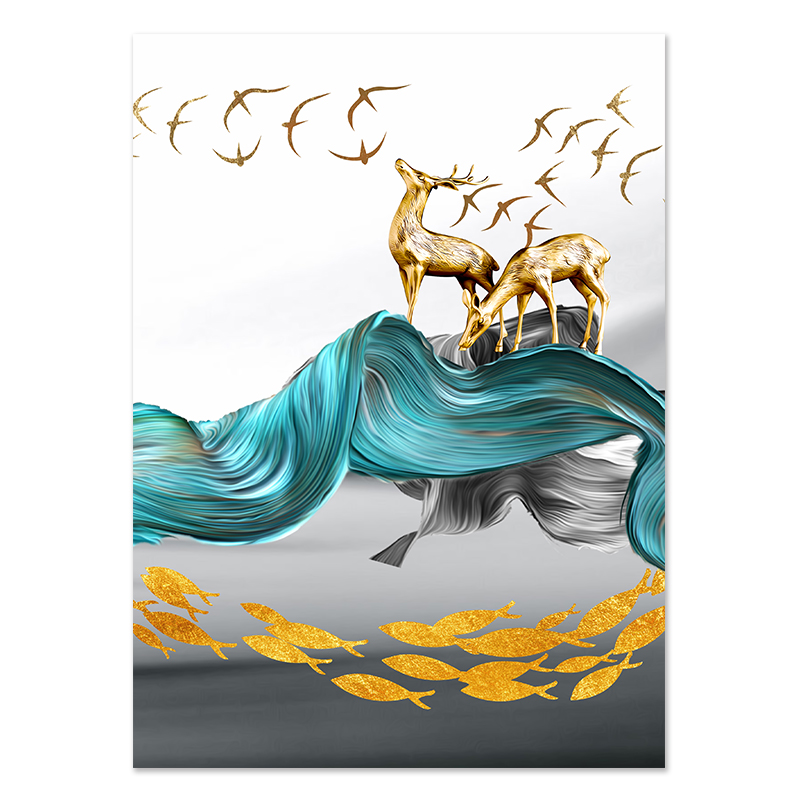 Yipinge Custom Decorative Painting Canvas Core Framed Unframed Painting Nordic High-definition Inkjet - Image 2
