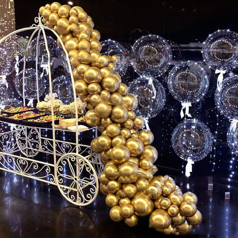 12-inch Metal Golden Balloon Garland Arch Set Decoration
