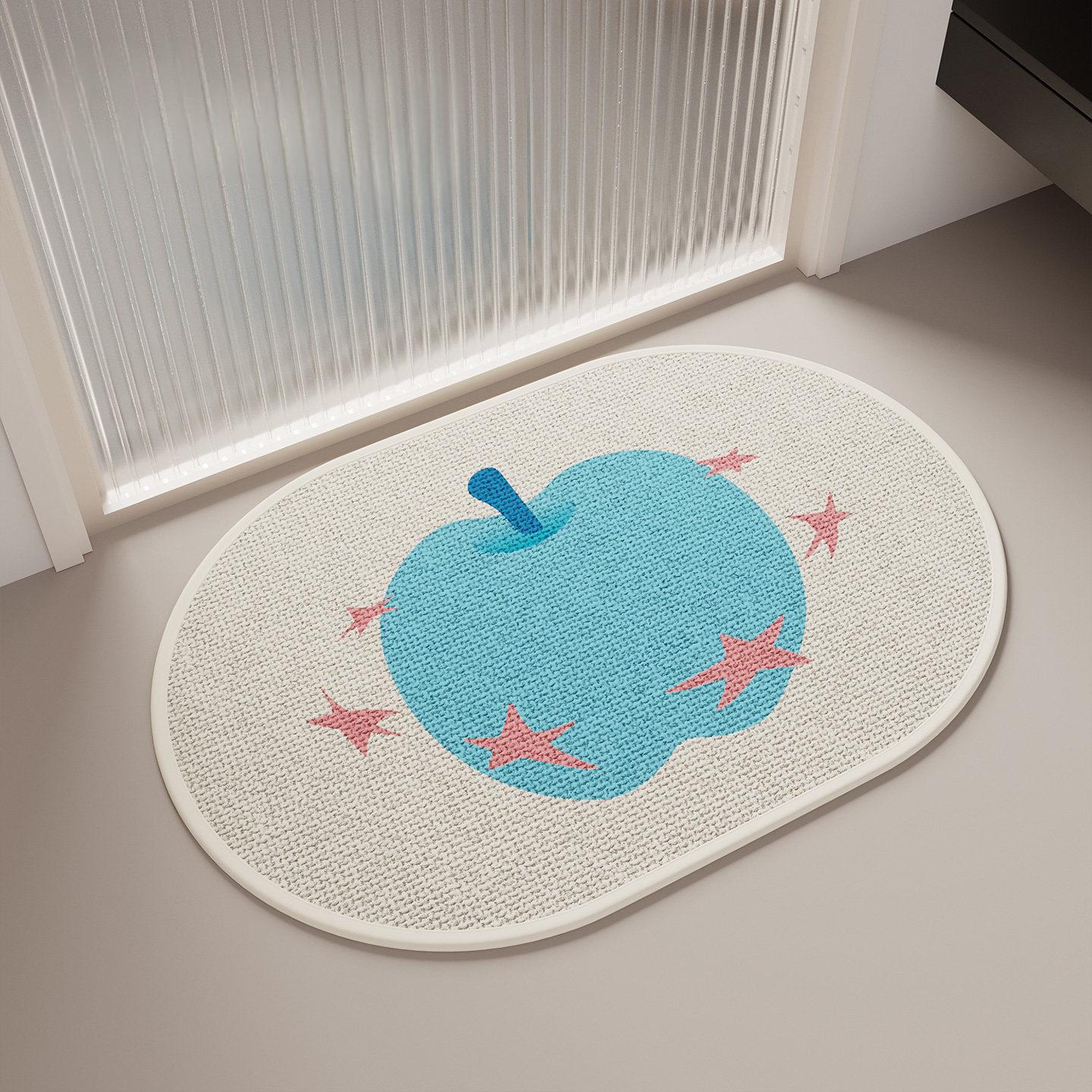 Simple Non-slip Water-absorbent Floor Mat - Soft Quick Dry Bath Rug for Bathroom Kitchen Entrance Doorway Home Decor