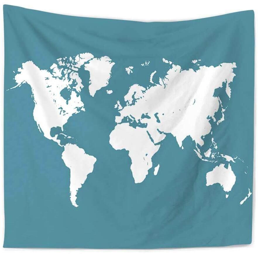 Minimalist Map Tapestry
