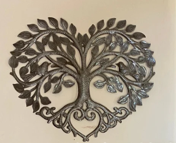 Metal Wall Art Heart Tree Of Life Home Decoration Artifact - Image 2