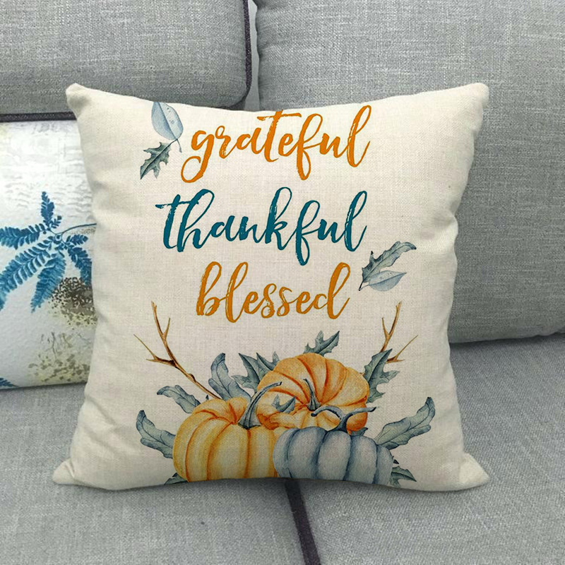Painted pumpkin linen pillowcase - Image 8