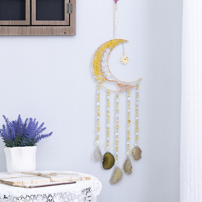 Natural Agate Crystal Crushed Stone Dream Catcher - Image 8
