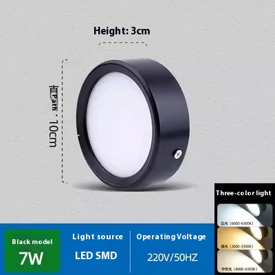 Non Perforated Ceiling Mounted Black Diffuse Hallway Ceiling Light - Image 28