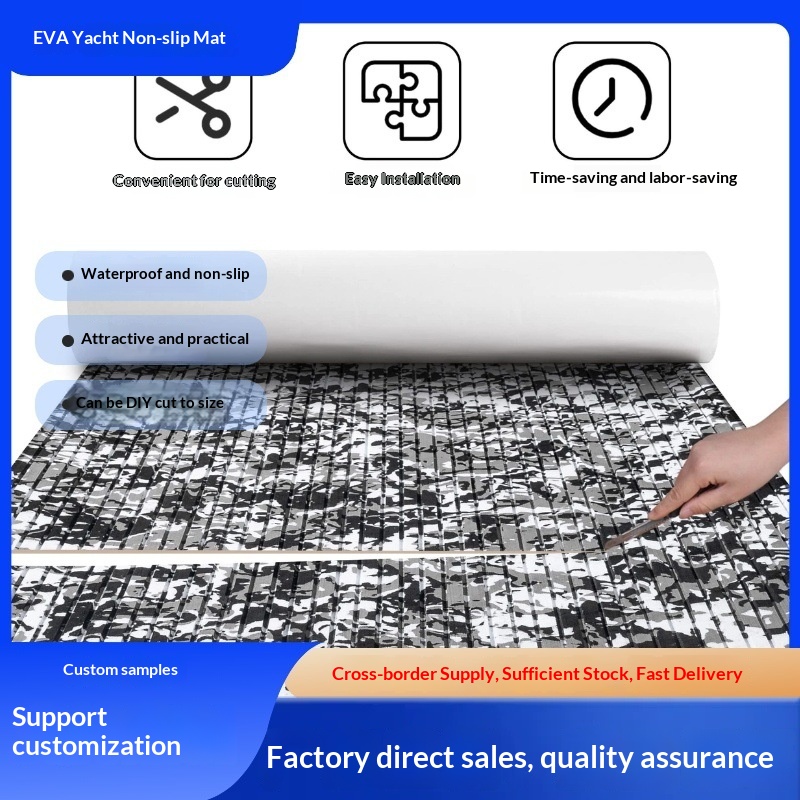 Eva Camouflage Yacht Waterproof Deck Anti-Slip Mat Wear-Resistant Anti-Uv Rv Bathroom Eva Fishing Boat Floor Mat