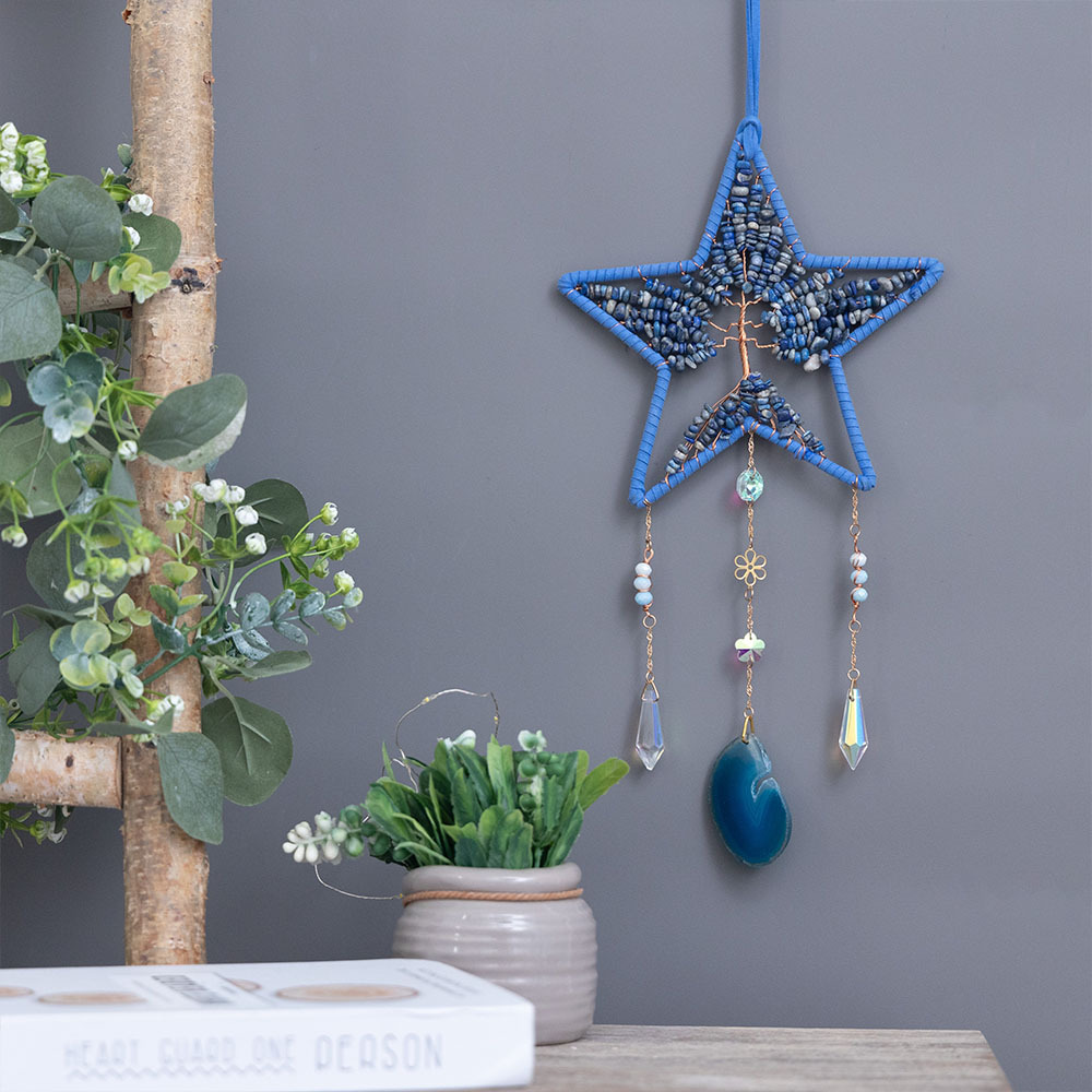 Natural Agate Crystal Crushed Stone Dream Catcher - Image 31